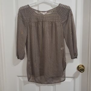 NWT Lauren Conrad Patterned Blouse Size Small